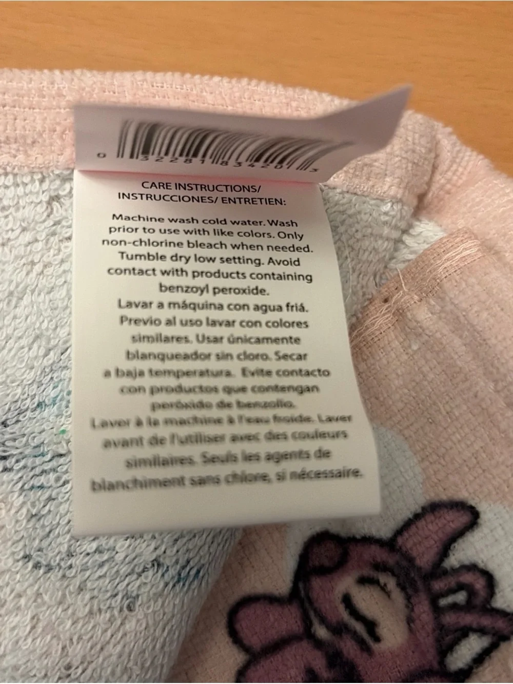 Disney Pink & Blue Stitch Hand Towels